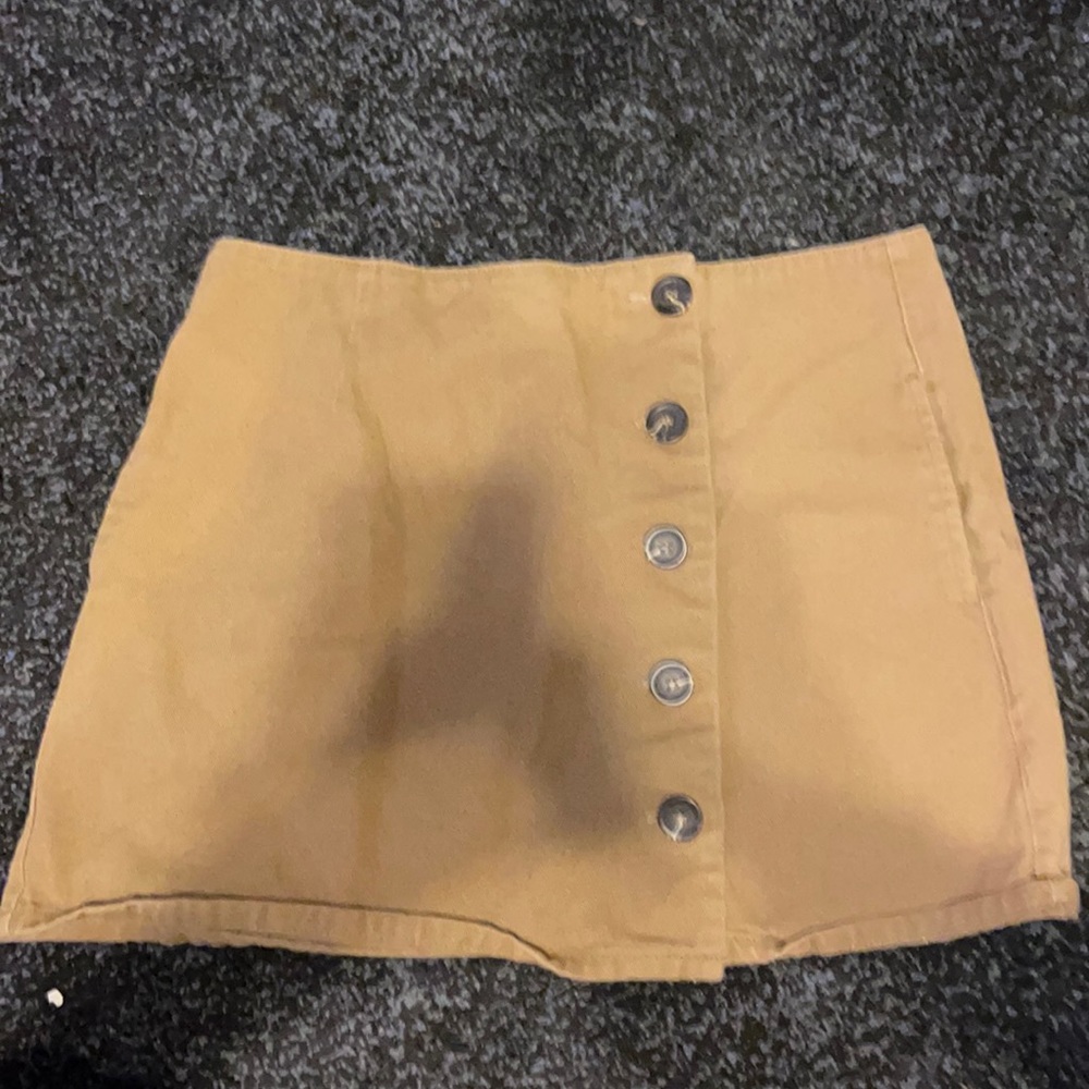 Tan mini skirt